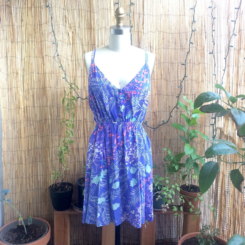 Yumi Kim Floral Silk Dress Large